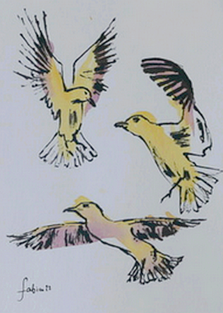 Croquis, aquarelle, détente, Colonie de vacances Ulysséo, Peinture-aquarelle-collage